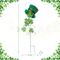 Glitzhome® 42" St. Patrick's Metal Leprechaun Hat Shamrocks Yard Stake